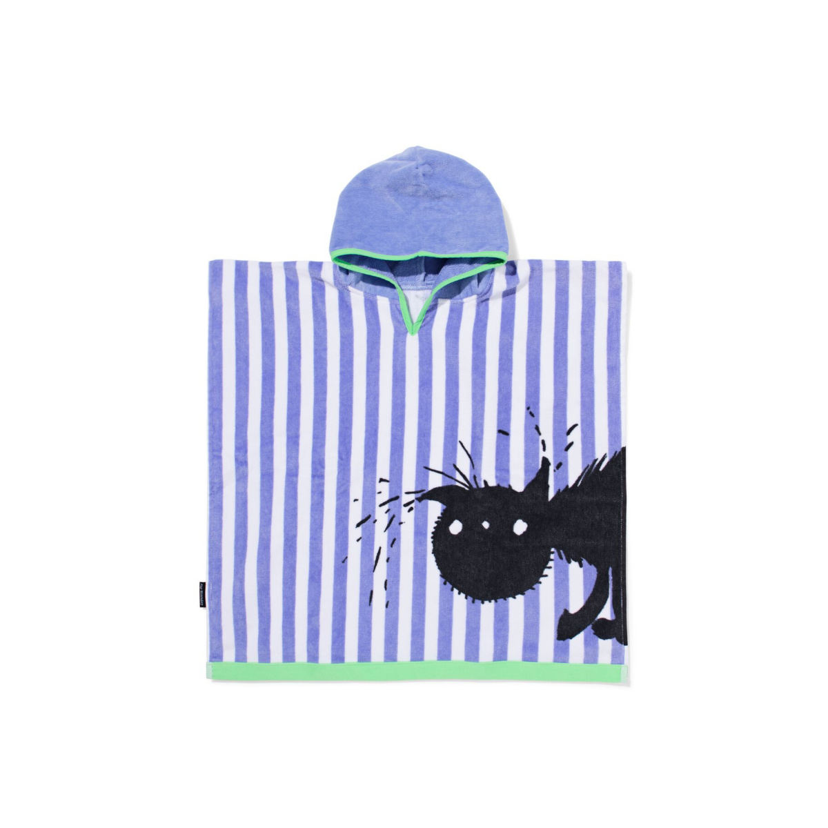 HEMA Siepie kinder strandponcho 60x60cm velours (multicolor)