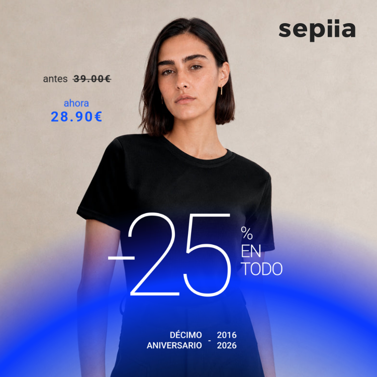 Camiseta negra básica mujer