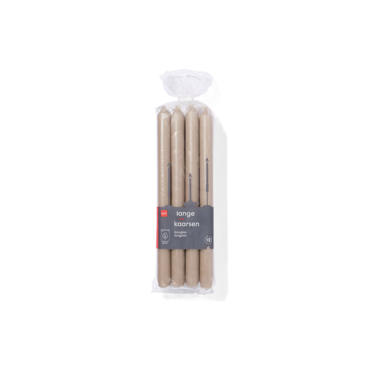 HEMA HEMA Lange Huishoudkaarsen Ø2.2x29 - 12 Stuks Naturel (naturel)