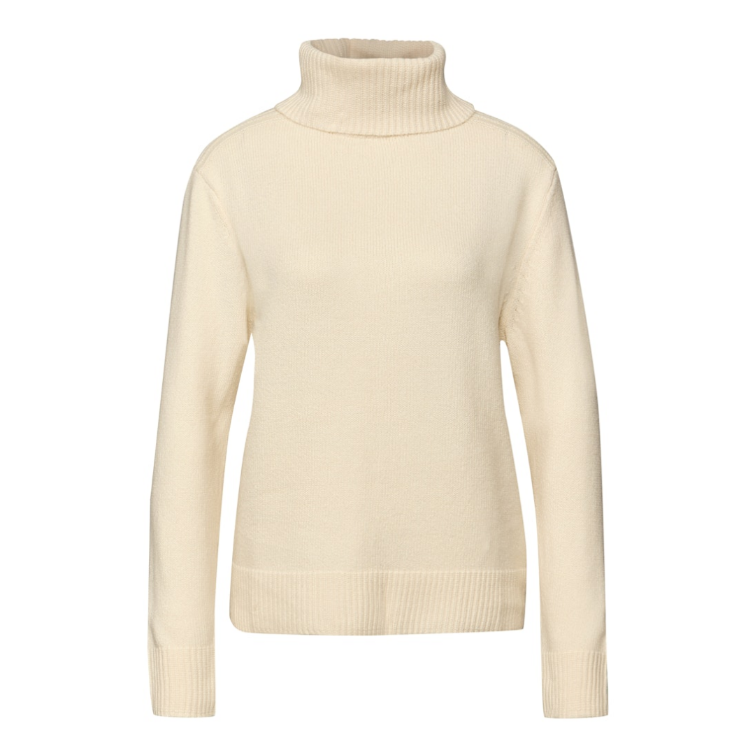 Street One Pullover Rollkragen Feinstrick Polyacryl-Polyester-Baumwolle-Polyamid Soft Beige