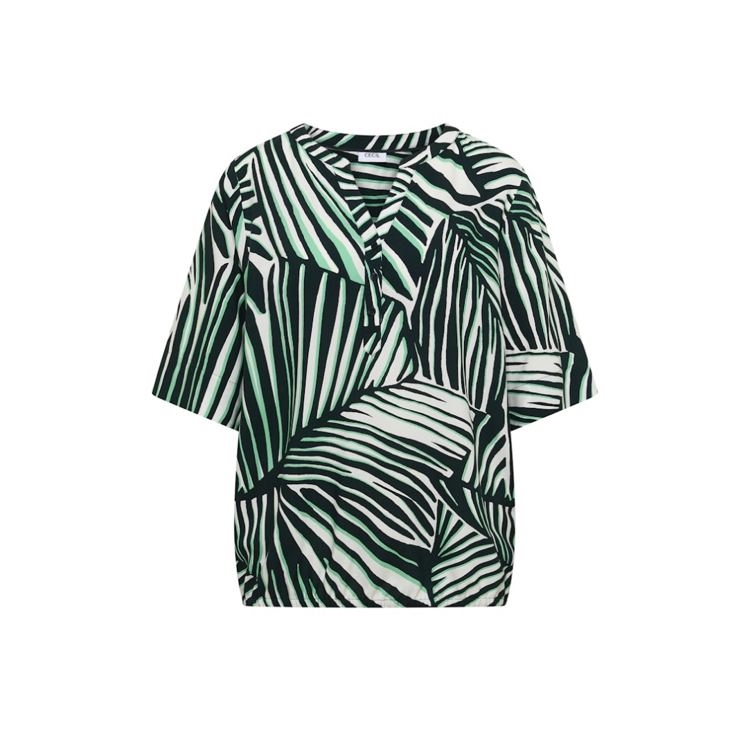 Cecil - Damen Kurzarmbluse - palm breeze green - Größe: XXL - bei Tara-M