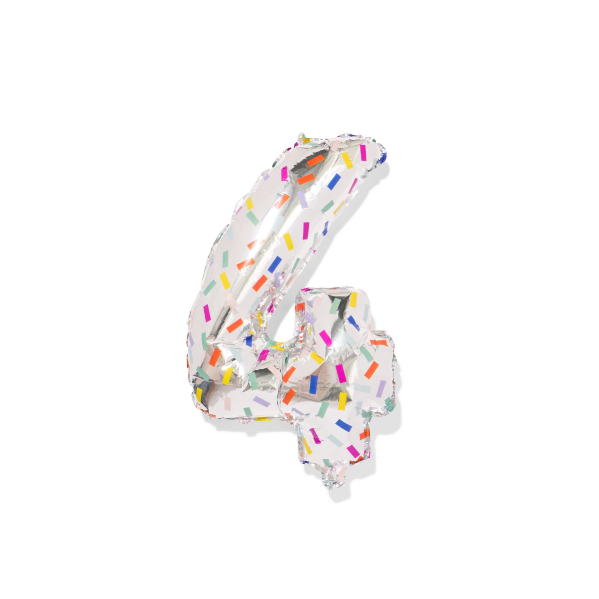 HEMA Folieballon cijfer 4 60cm confetti (eiken)