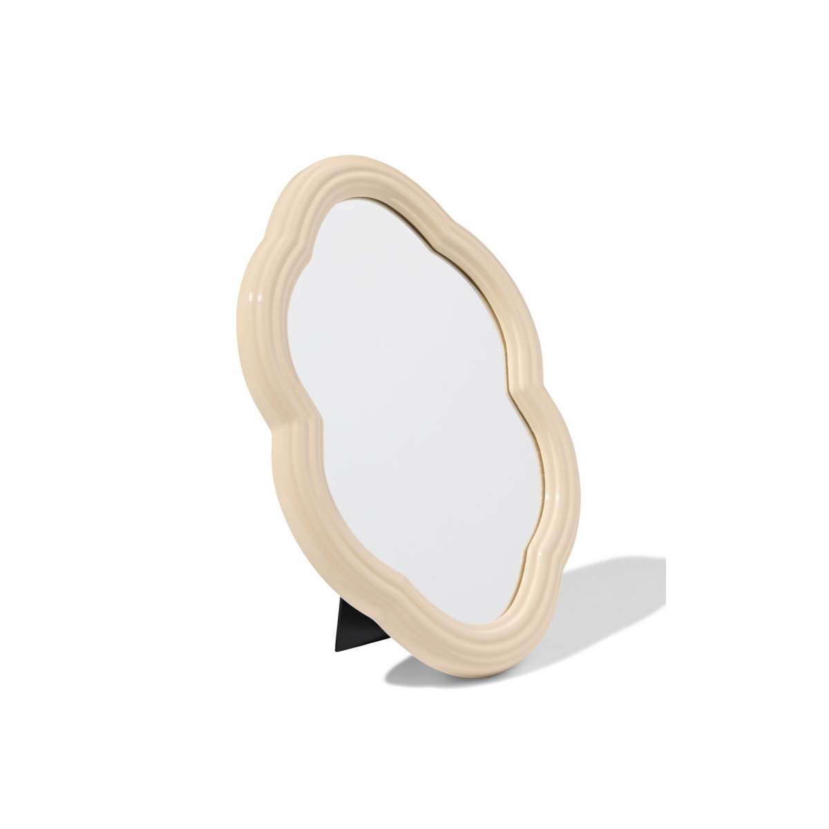 HEMA HEMA Spiegel 30x20x2cm Hout Ovaal (creme)