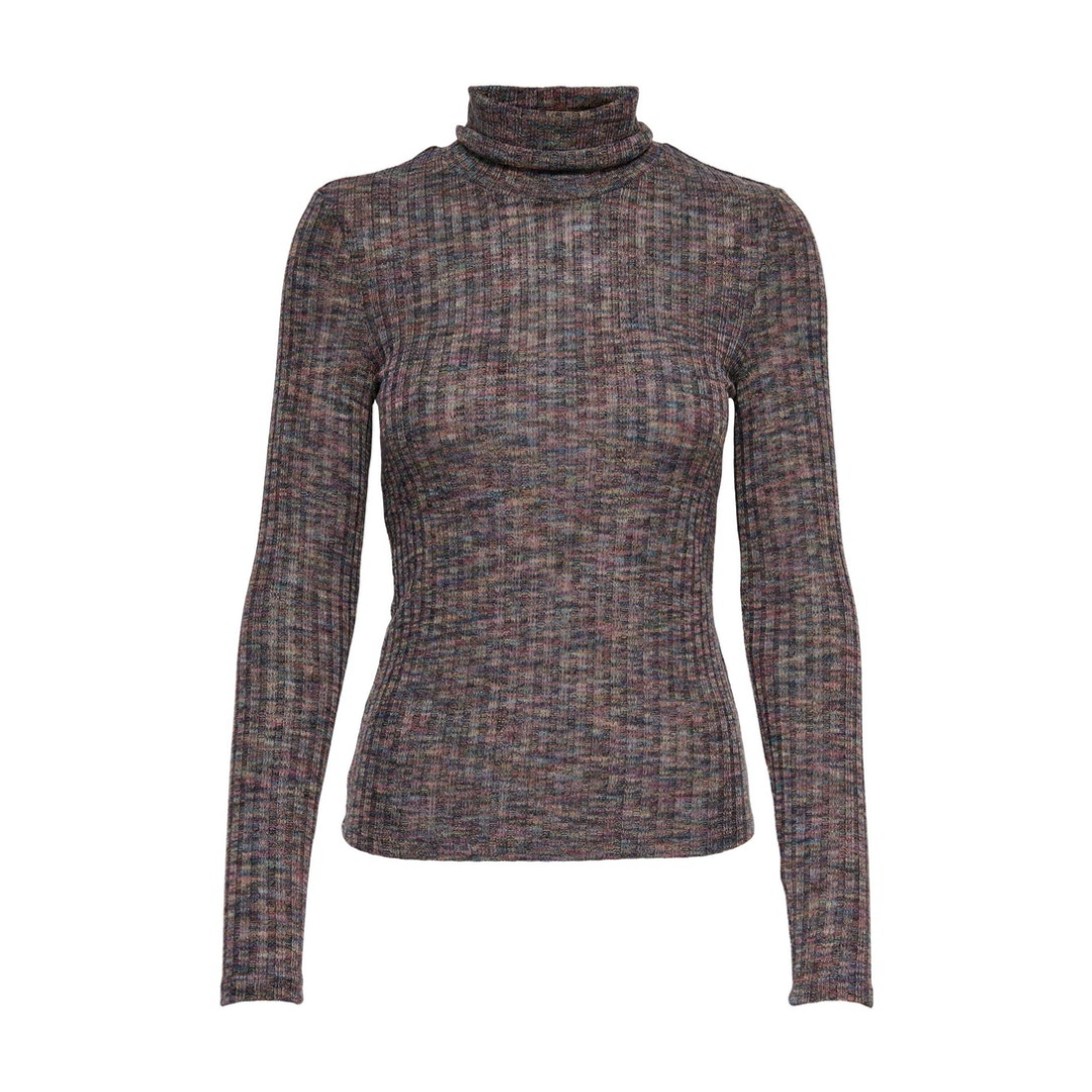 Only - Damen Langarmshirt - Schwarz/Weiß-Space dye - Größe: M - bei Tara-M