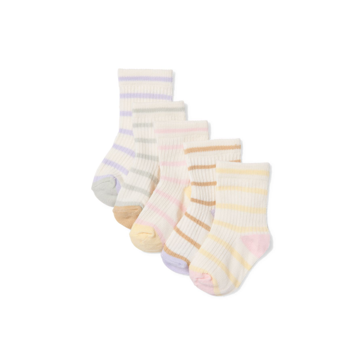 HEMA Babysokken strepen - 5 paar multicolor (multicolor)