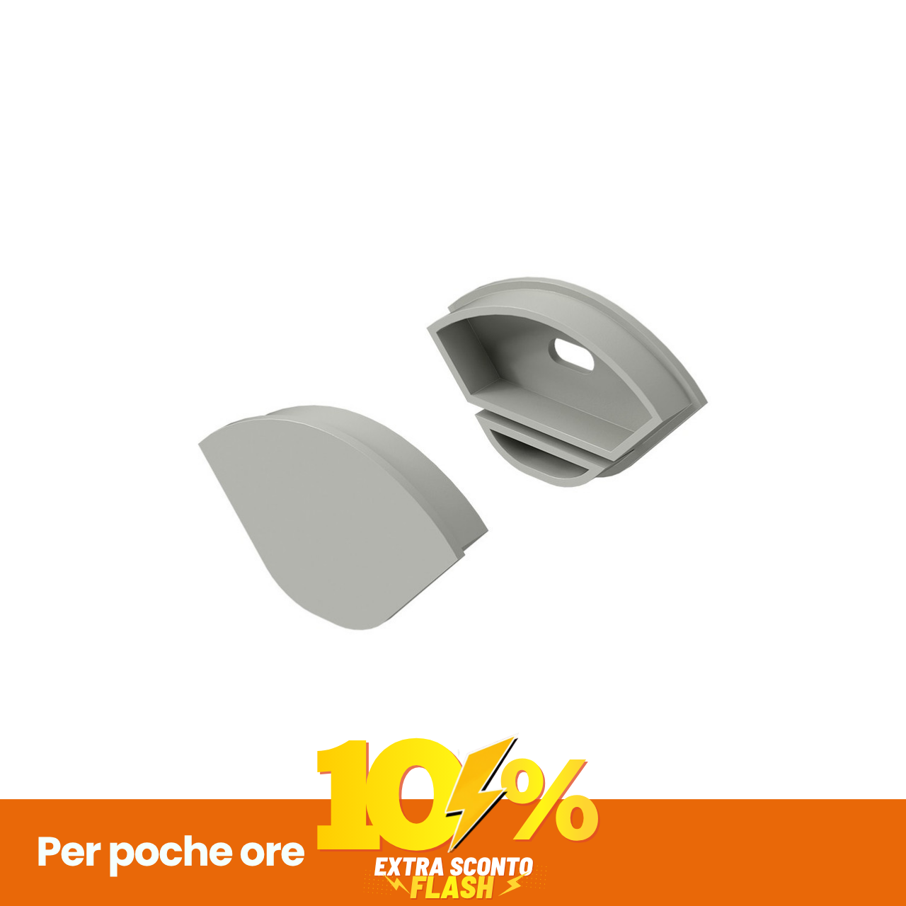 Tappi Per Profilo Angolare Per Doppia Striscia LED (Conf. 4Pz)-image