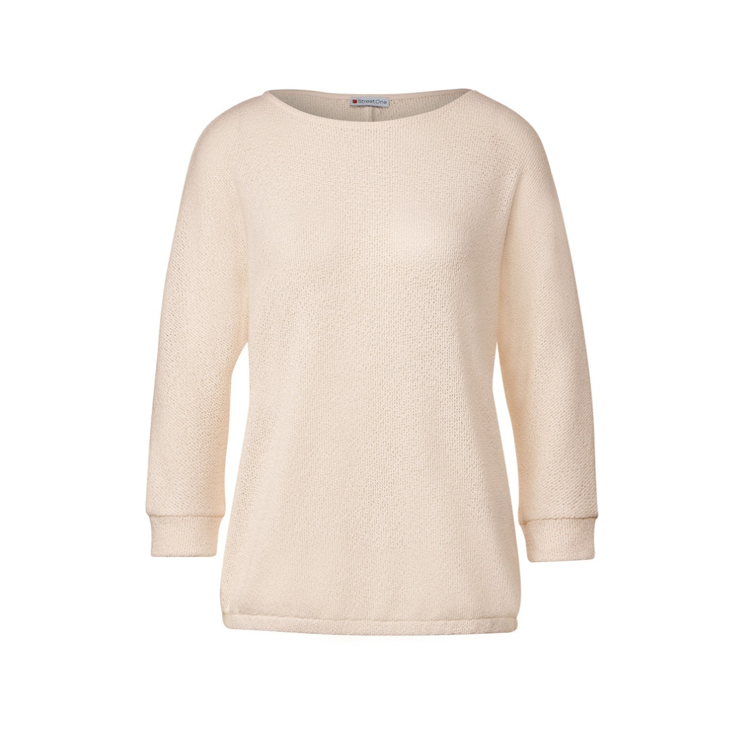 Street One - Damen Langarmshirt - Weiß - Größe: 42 - bei Tara-M