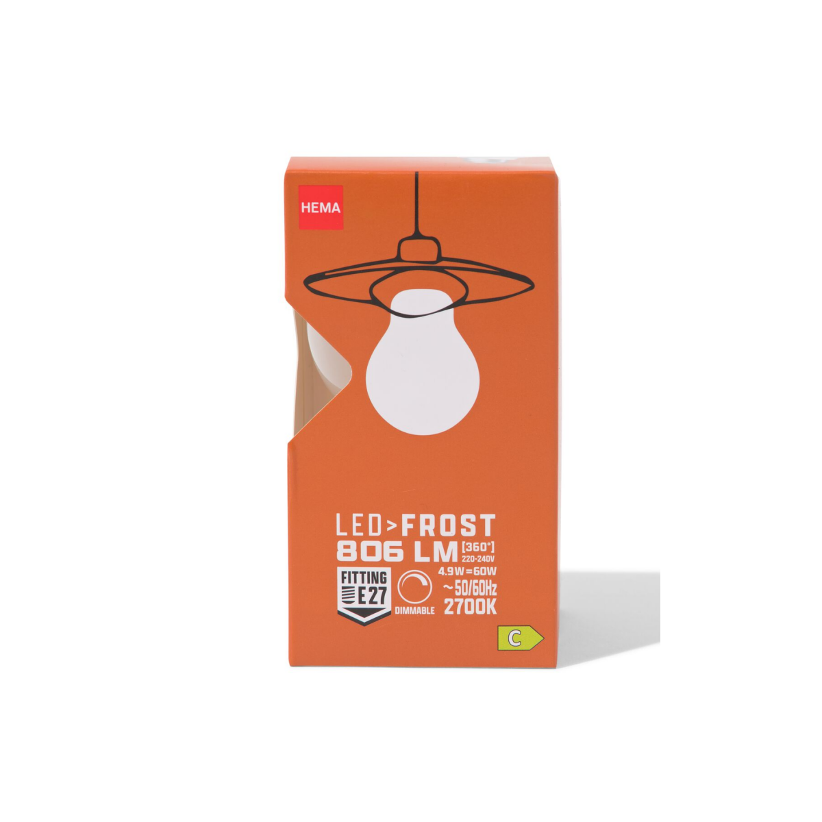 HEMA HEMA Led Peer Glass Frost E27 4.9W 806lm Dim