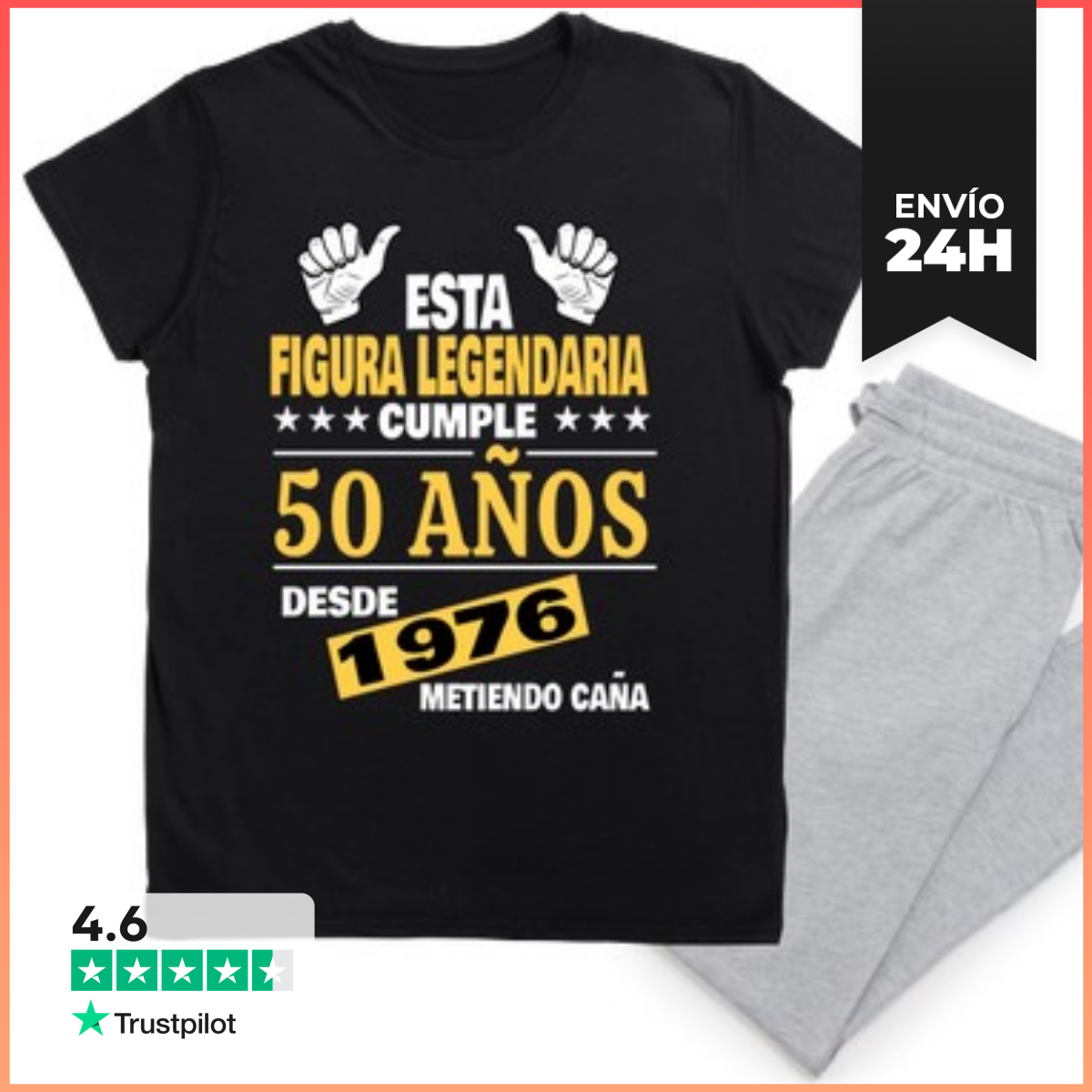 Pijama Regalo Divertido 50 Años 1976 LaTostadora