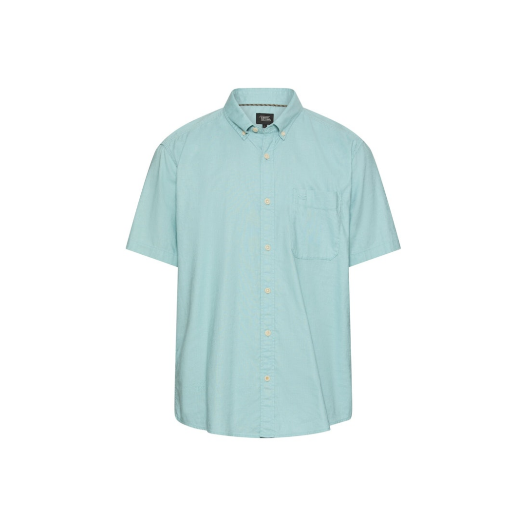 camel active Hemd Leinen Baumwolle Elastan Gruen