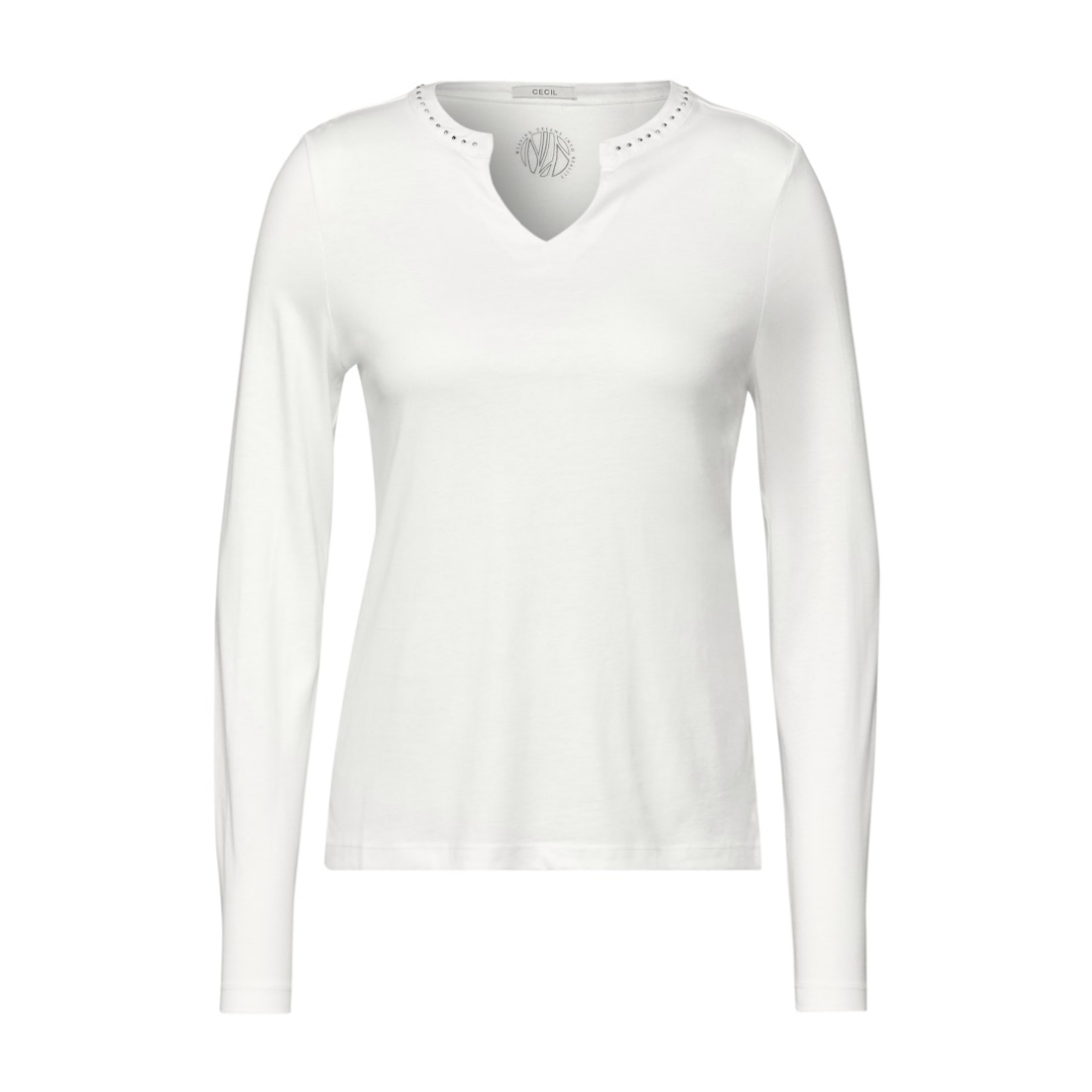 Cecil - Damen Langarmshirt - Weiß - Größe: L - bei Tara-M