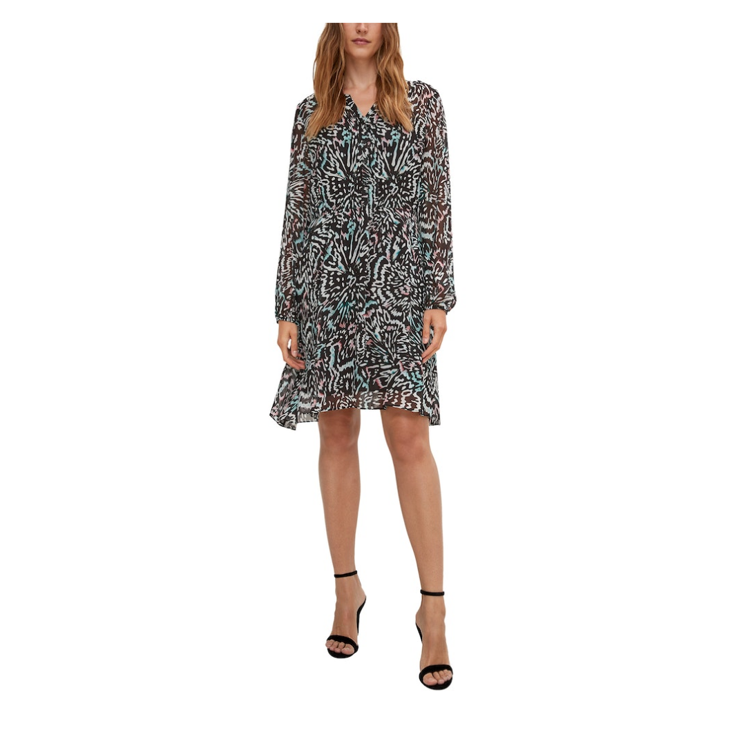 Comma - Damen Kleid - Schwarz - Größe: 44 - bei Tara-M