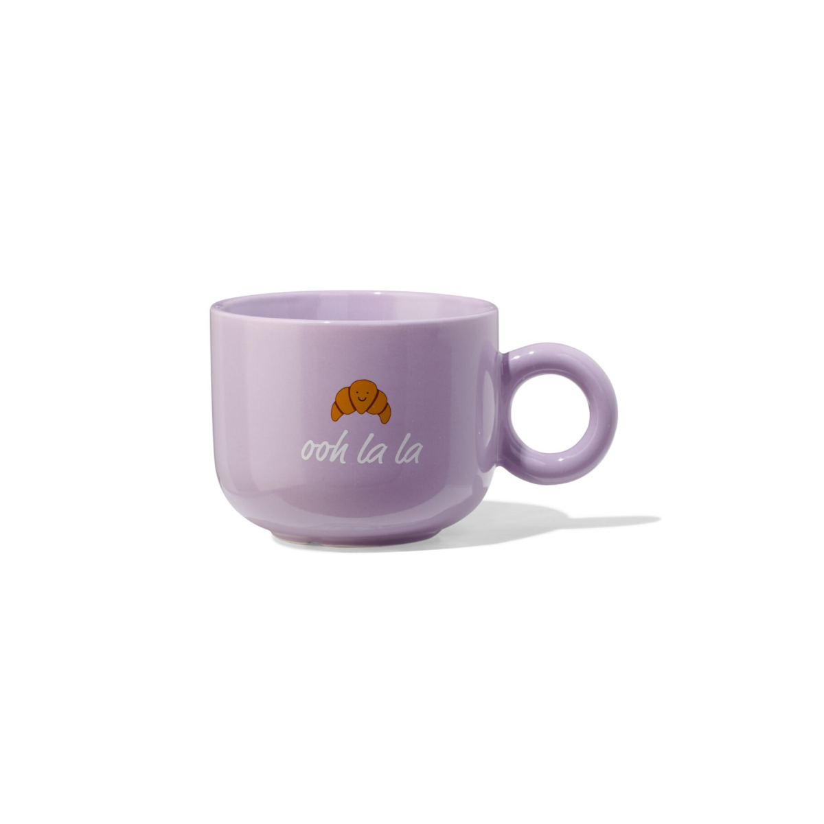 HEMA Mok 480ml croissant 'ooh la la' lila