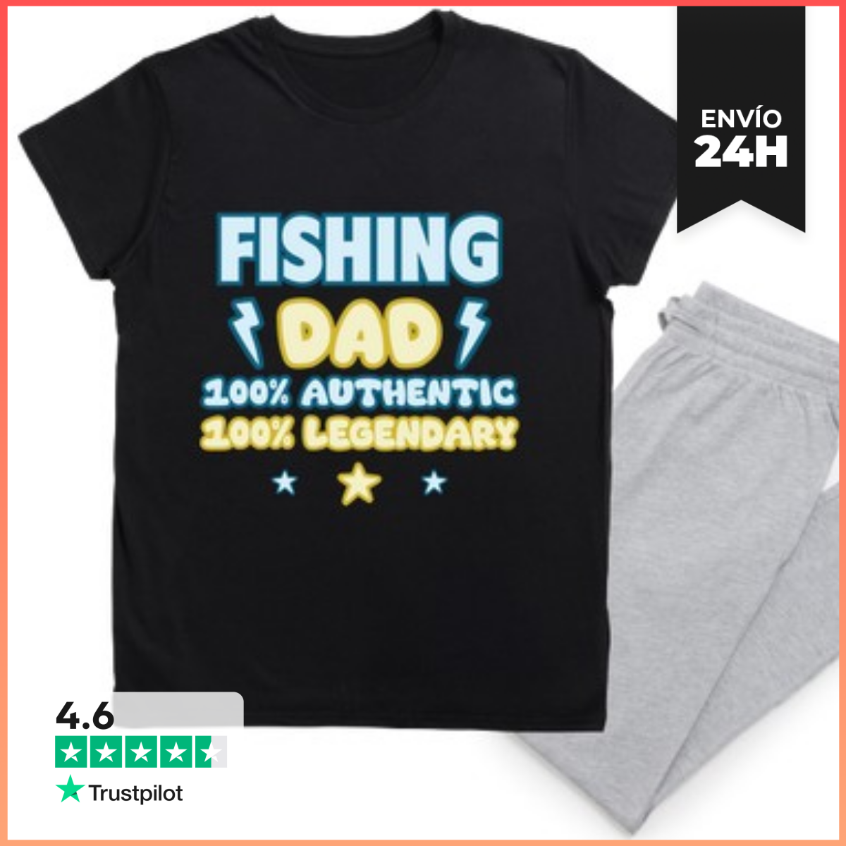 Pijama papá pescador pesca día del padre laTostadora