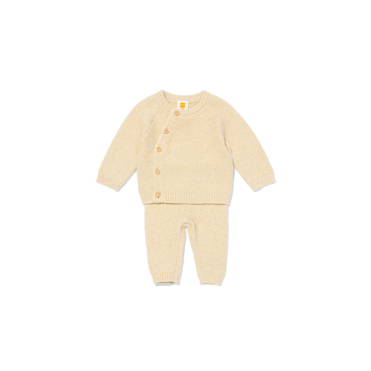 HEMA HEMA Newborn Kledingset Grofgebreid Zand (zand)