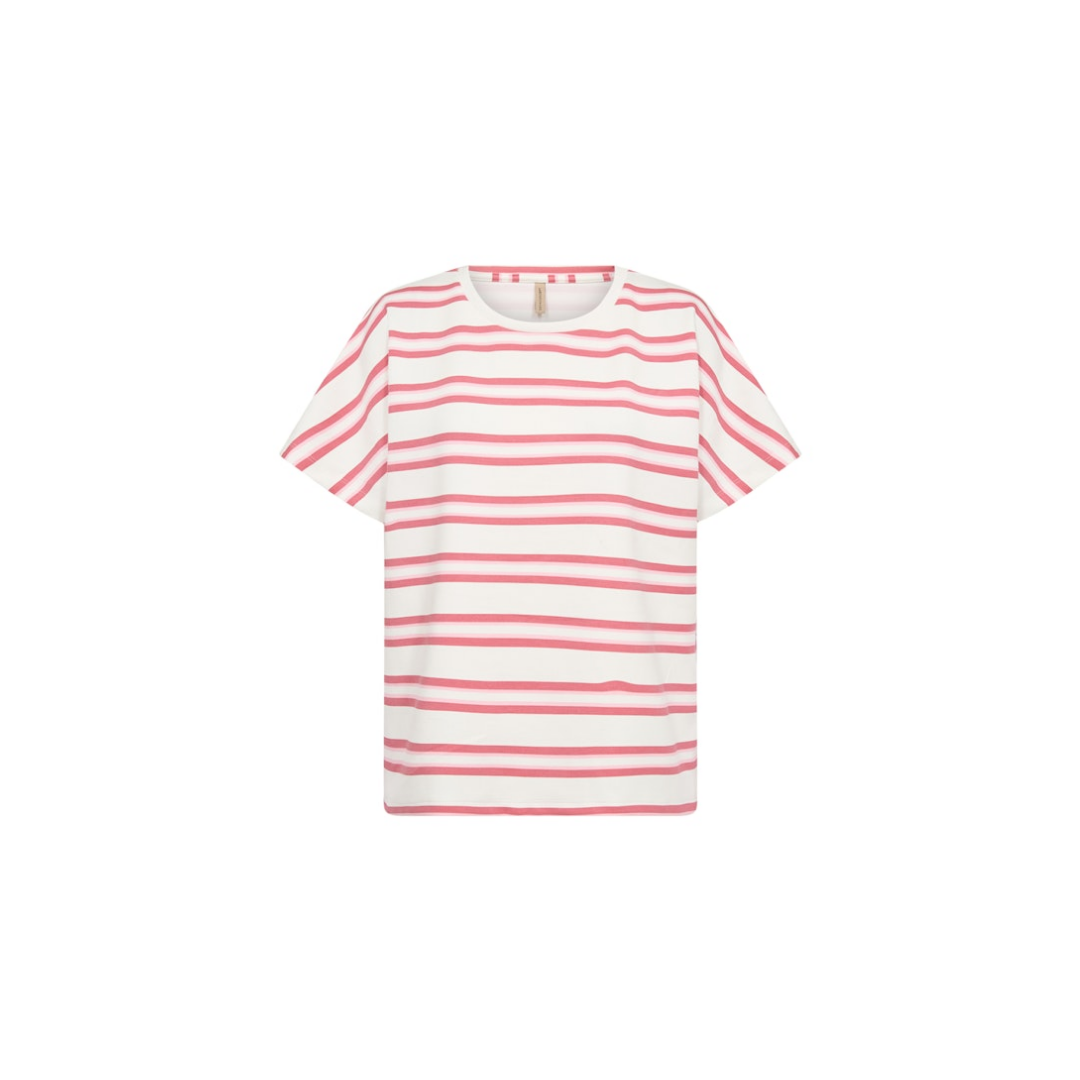 Soyaconcept - Damen T-Shirt - c rapture rose combi - Größe: XL - bei Tara-M