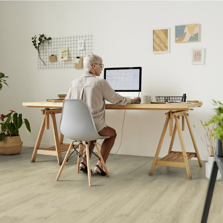Lame de sol PVC effet bois clipsable simba nature Gerflor - 123.9 cm x 21.2 cm x 0.42 cm