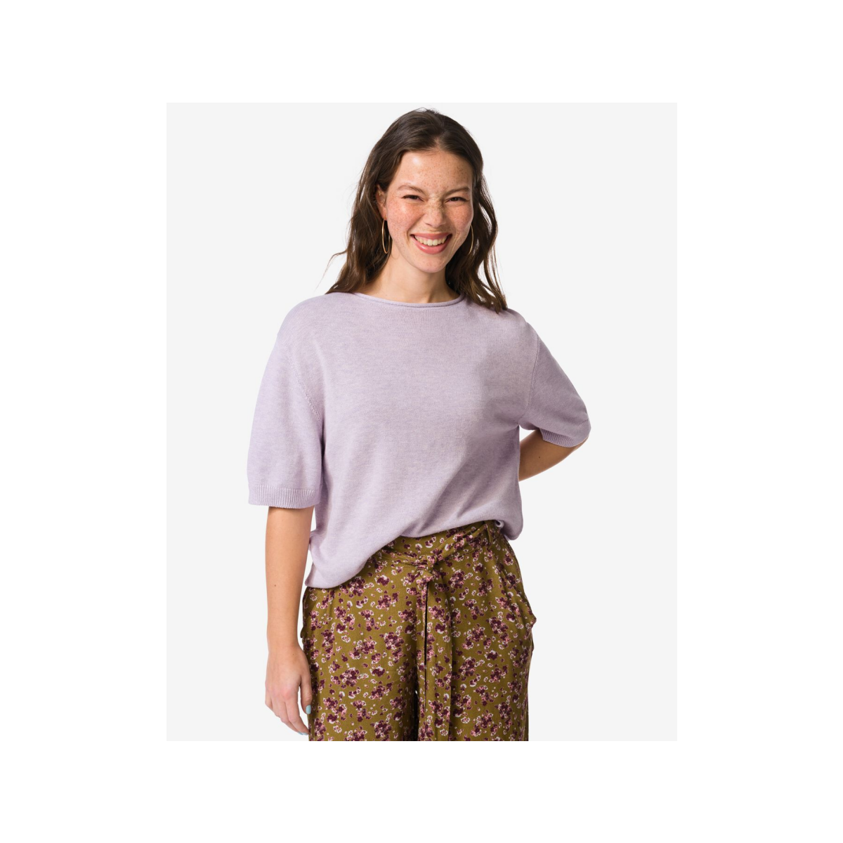 HEMA HEMA Damestrui Gael Fijngebreid Lila (lila)