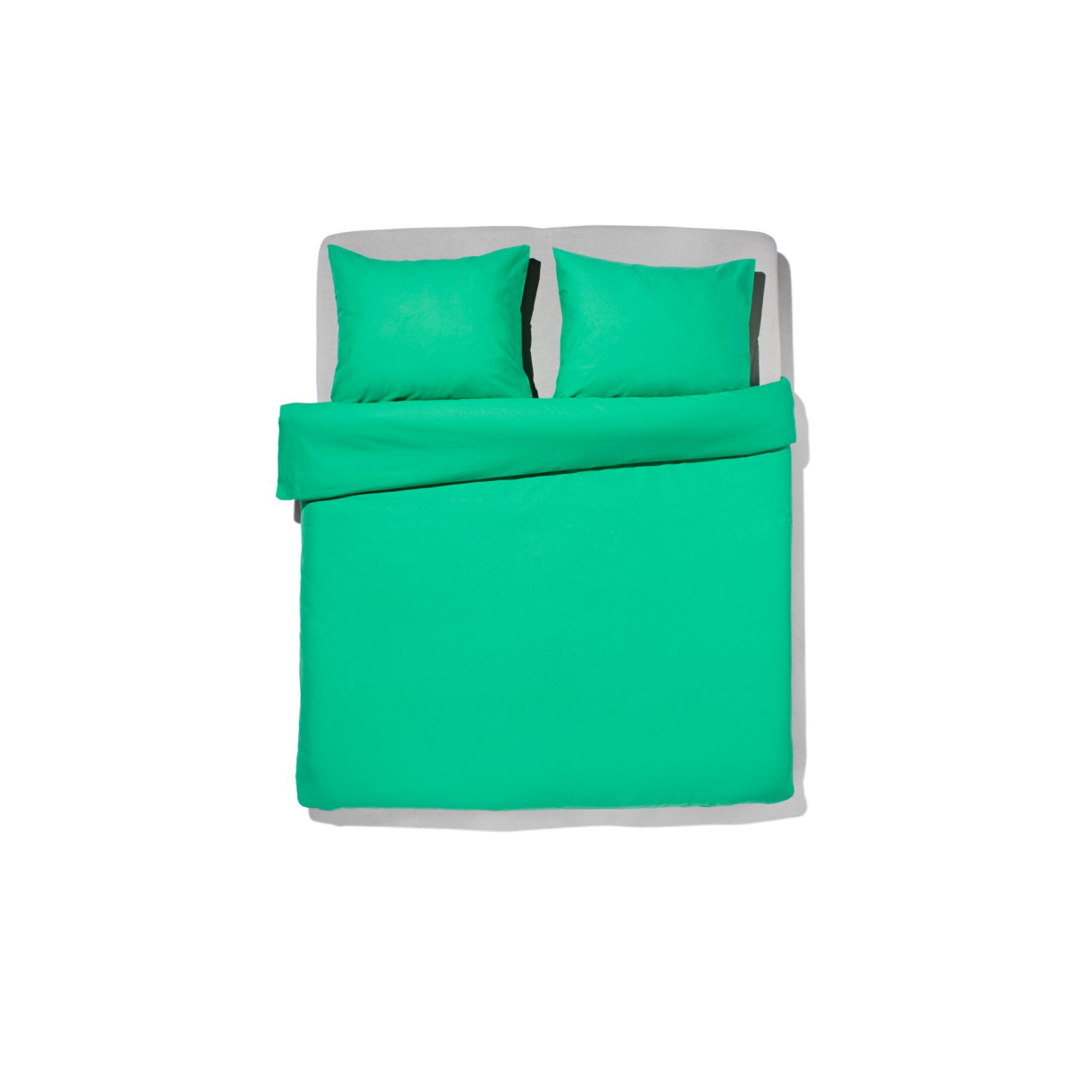 HEMA HEMA Dekbedovertrek 240x200/220cm Zacht Katoen Groen (felgroen)