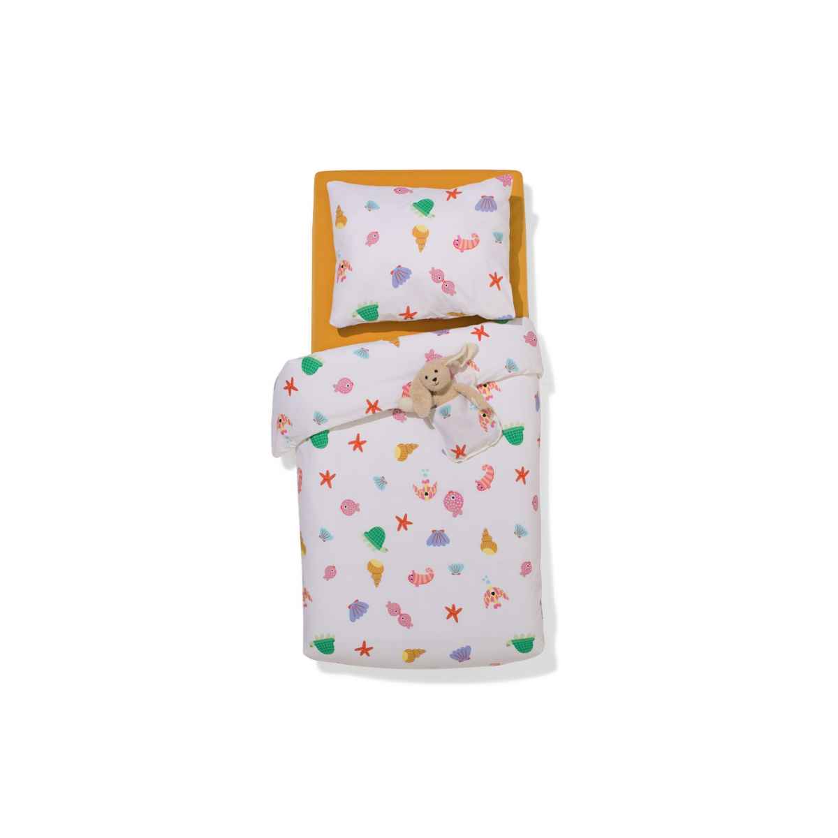 HEMA HEMA Peuterdekbedovertrek 120x150cm Zacht Katoen Zeewereld (multi)