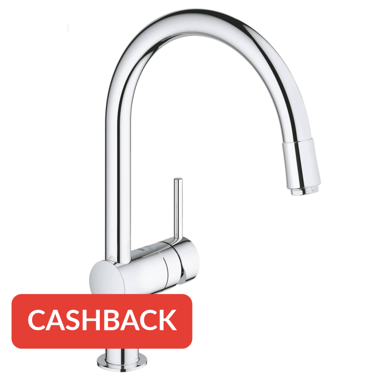 Grohe Minta keukenkraan met mousseur chroom