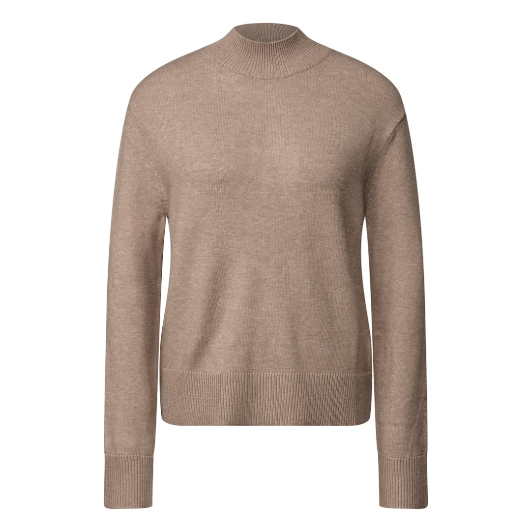 STREET ONE STUDIO - Damen Pullover - sandstone beige mel. - Größe: 44 - bei Tara-M
