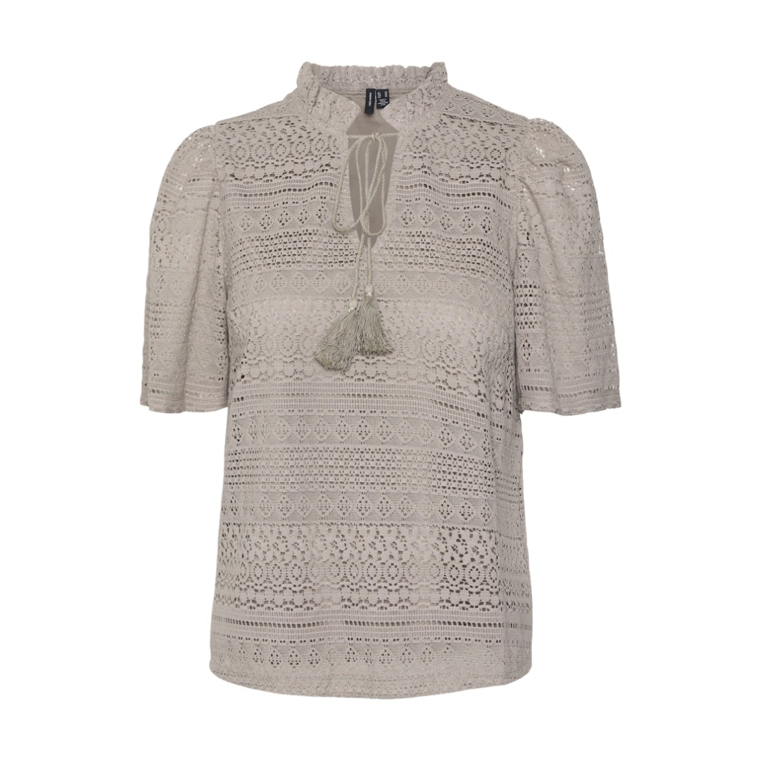 Vero Moda Bluse Lace Tassel Baumwolle-Nylon Snow White