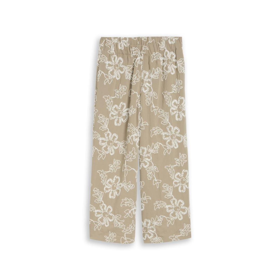 Tom Tailor - Damen Langshorts - olive white big flower design - Größe: 38-26 - bei Tara-M