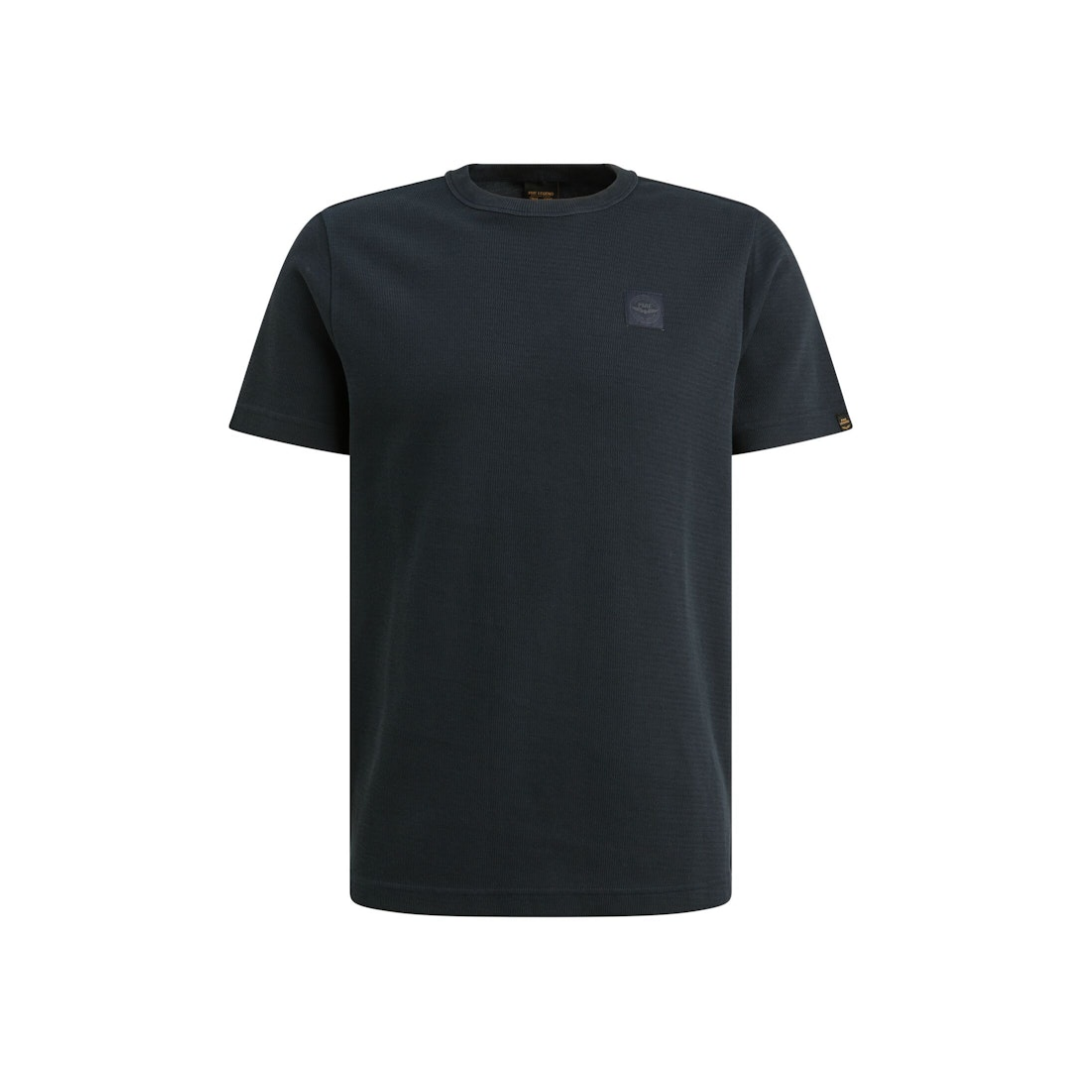 PME Legend T-Shirt Skynight Leafy Airstream Slub Schwarz