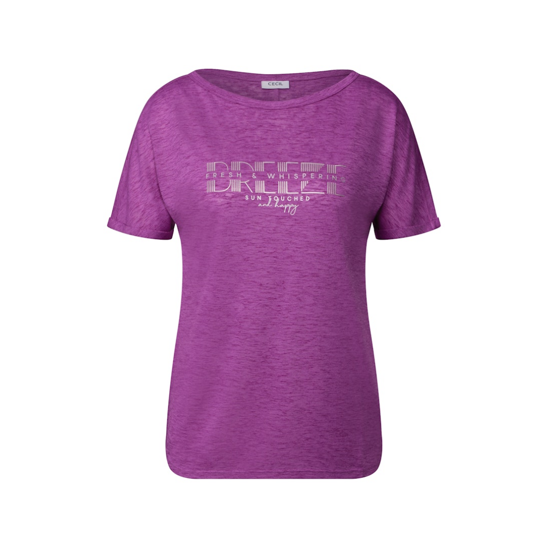 Cecil - Damen T-Shirt - Lila - Größe: M - bei Tara-M
