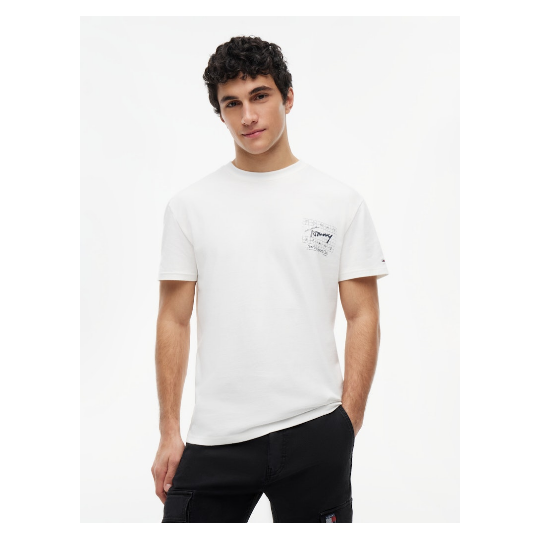 Tommy Jeans - Herren T-Shirt - Weiß - Größe: XXL - bei Tara-M