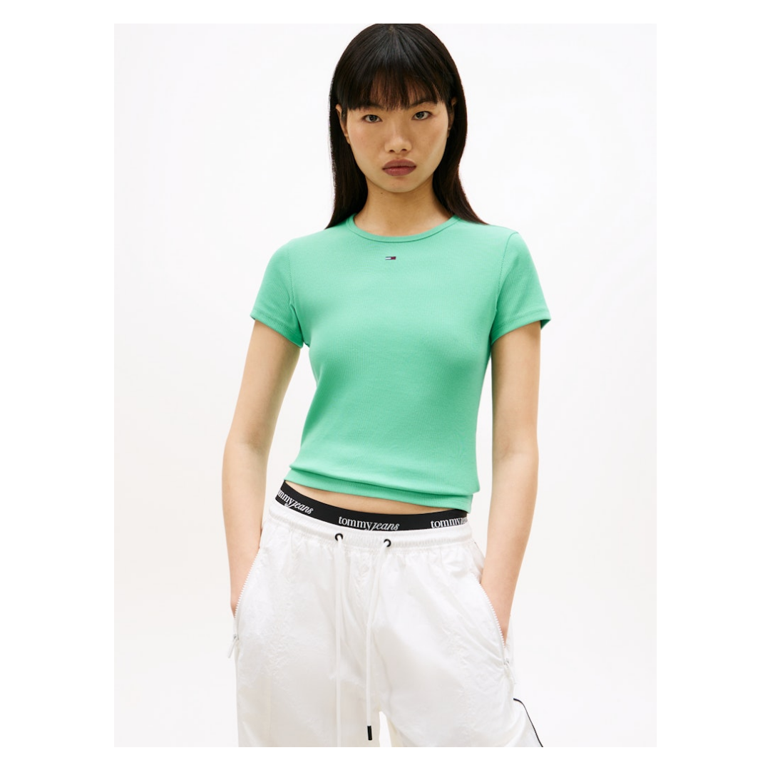 Tommy Jeans - Damen T-Shirt - tropical tide - Größe: L - bei Tara-M