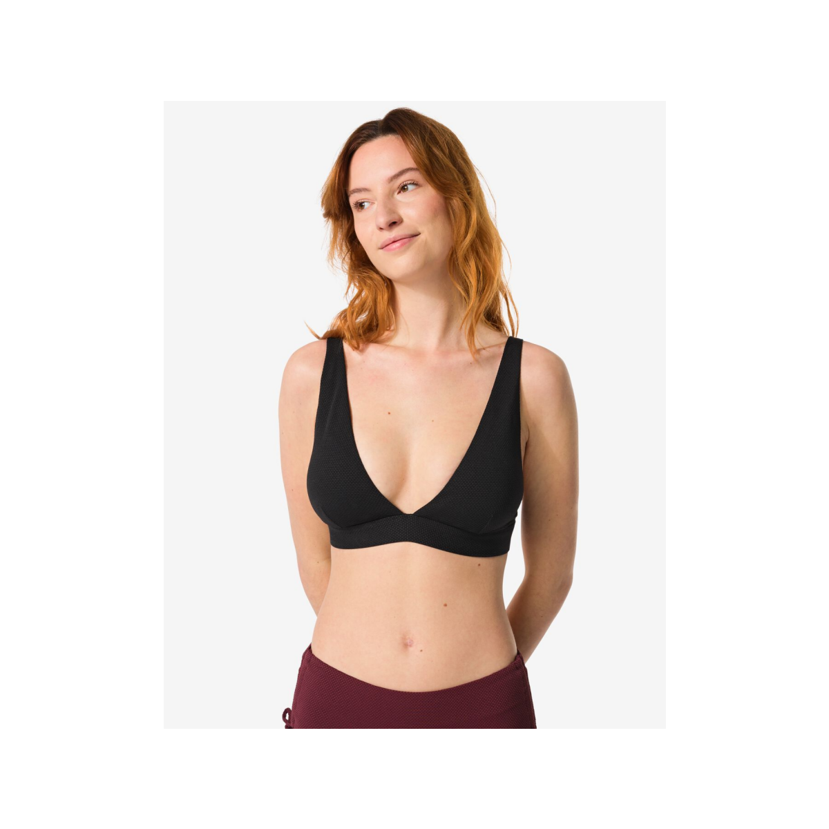 HEMA Damesbikinitop triangel zwart (zwart)