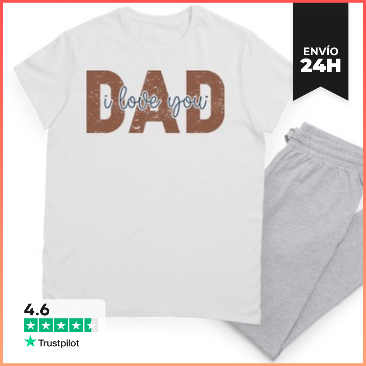 Pijama DAD I LOVE YOU laTostadora