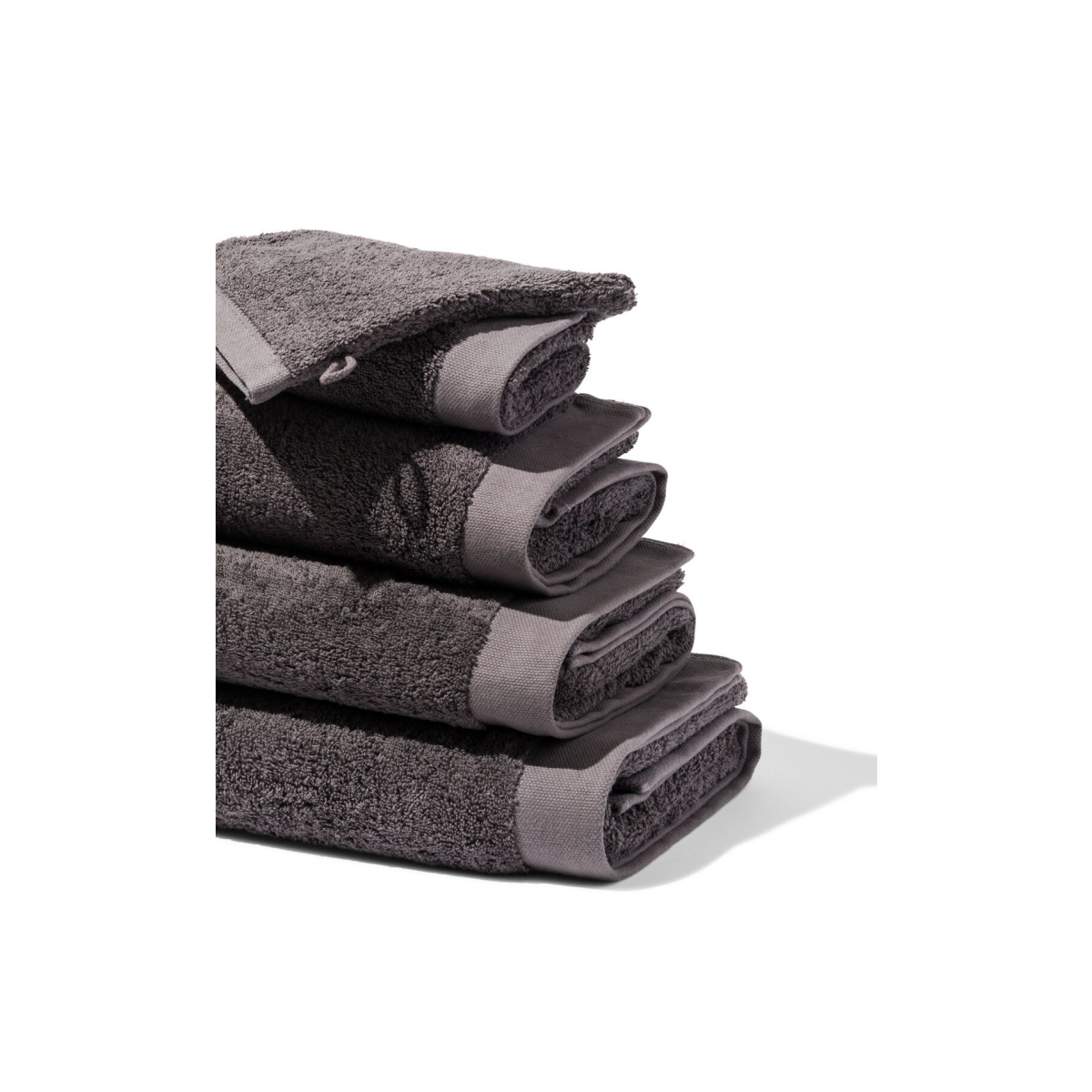 HEMA Handdoeken - hotel extra zacht donkergrijs (donkergrijs)