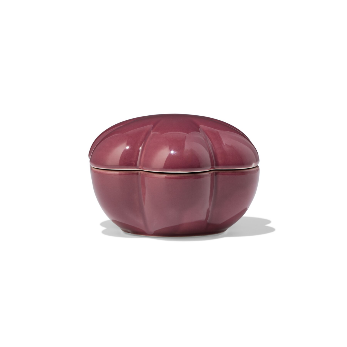 HEMA HEMA Opbergbakje 12x11x7.5cm Keramiek Bloemvorm Paars (donkerpaars)