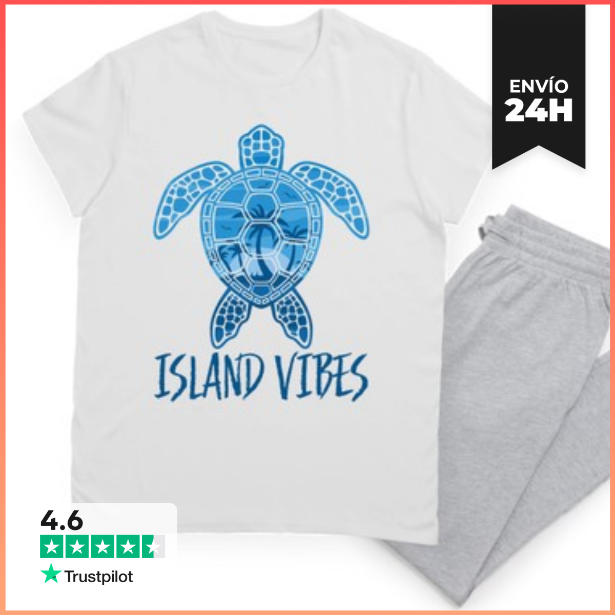 Pijama Vibraciones isleñas puesta de sol tropi laTostadora