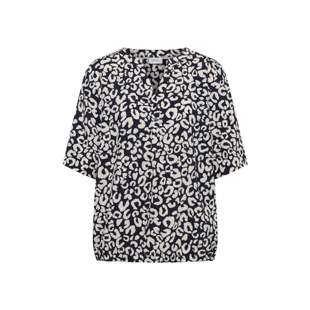 Cecil - Damen Kurzarmbluse - urban dark blue - Größe: XXL - bei Tara-M