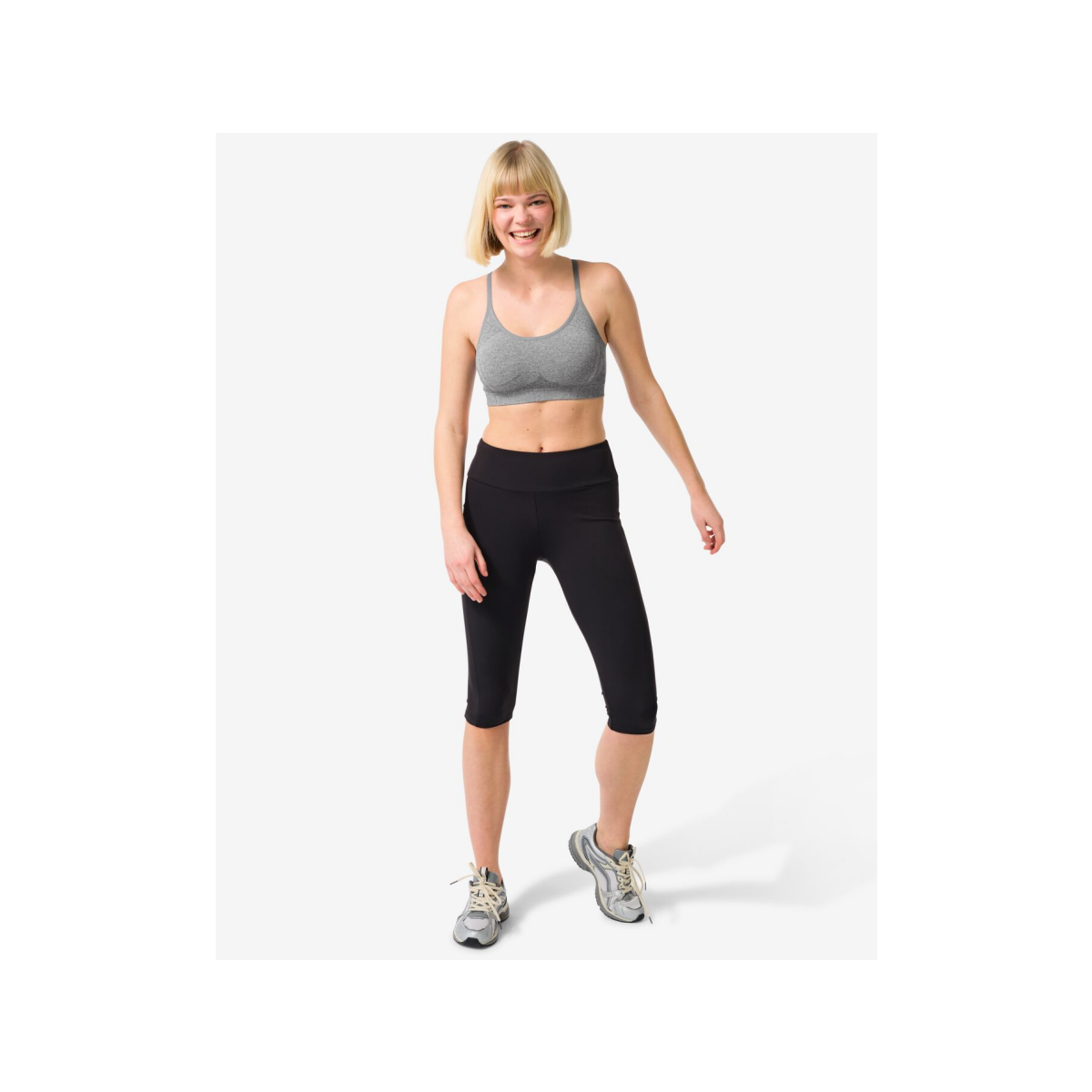 HEMA Dames sportlegging capri zwart (zwart)