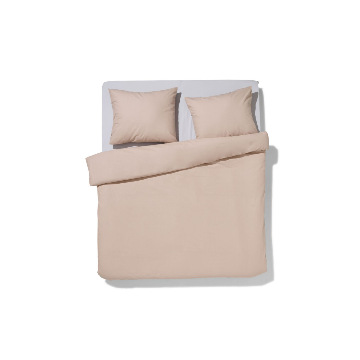 HEMA HEMA Dekbedovertrek 200x200/220cm Zacht Katoen Taupe (taupe)