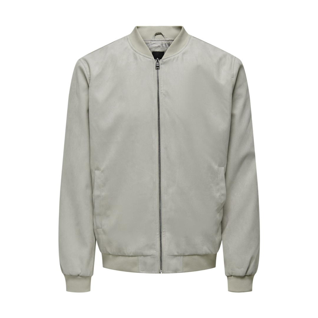 Only & Sons Fake Suede Bomber Polyester Vapor Blue