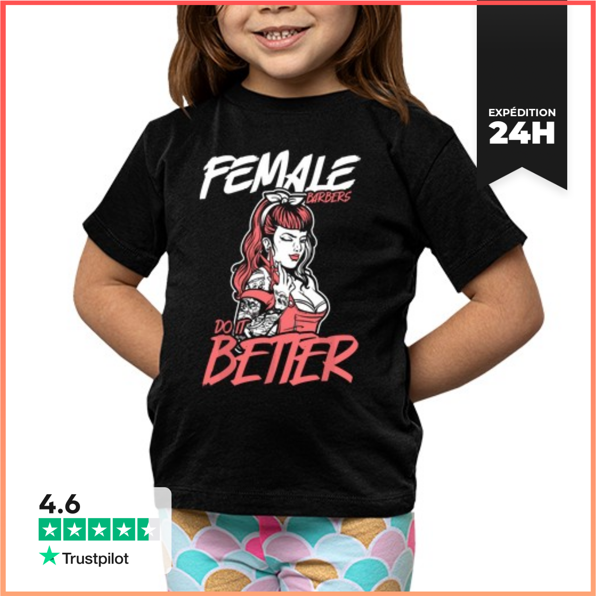 Tee Shirt Pour Enfant Manche Courte Les Coiffeuses Le Font Mieux Coiffeur-image