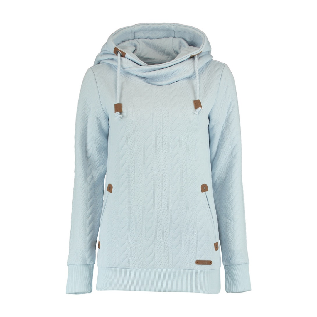 Hailys Sweatshirt Oversized Polyester-Baumwolle Hellblau