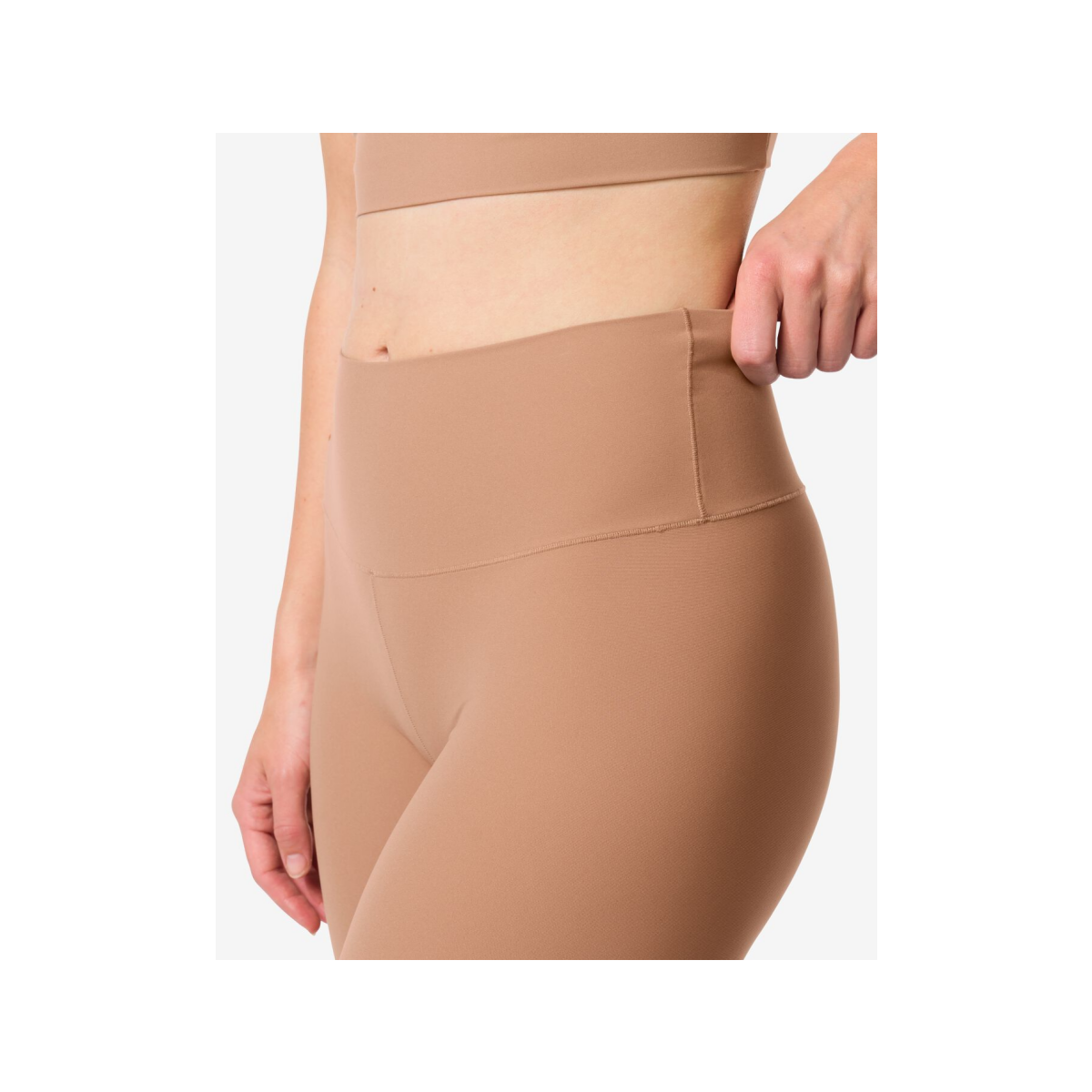 HEMA Damesbiker smoothing hoge taille lichtbruin (lichtbruin)