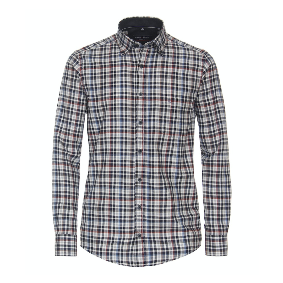 CASAMODA - Herren Langarmhemd - Blau - Größe: 4XL - bei Tara-M