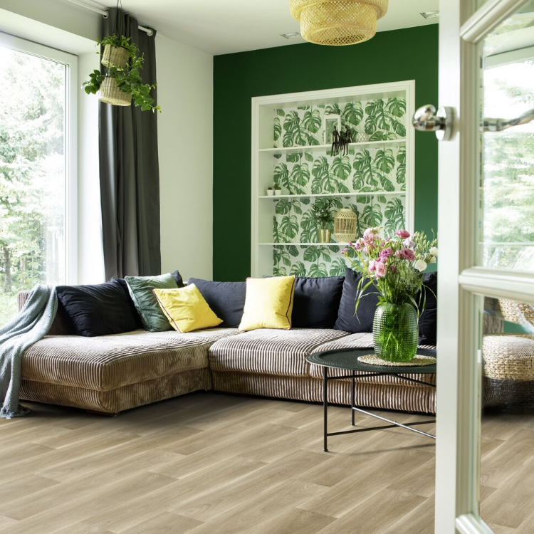 Rouleau 4m de sol PVC effet bois pose sans colle elegant golden Gerflor - 3000 cm x 400 cm x 0.2 cm — vue 3