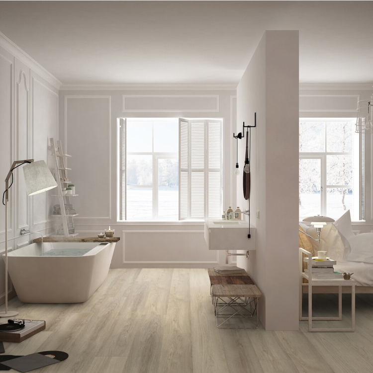 Lame XL de sol PVC effet bois clipsable woody blond Gerflor - 149.2 cm x 22.9 cm x 0.57 cm