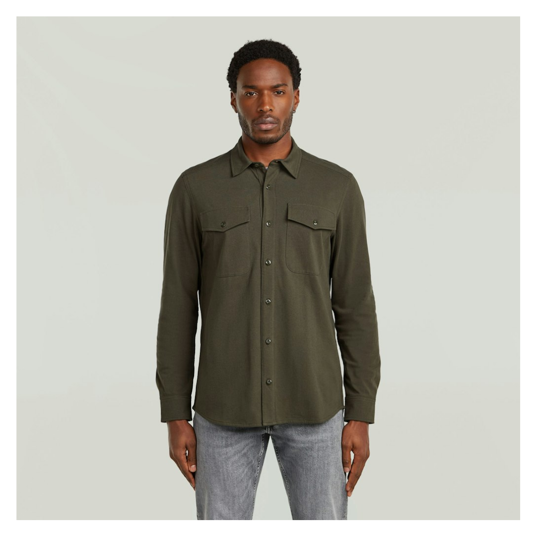G-Star Raw Hemd Jersey Shirt Baumwolle Grau