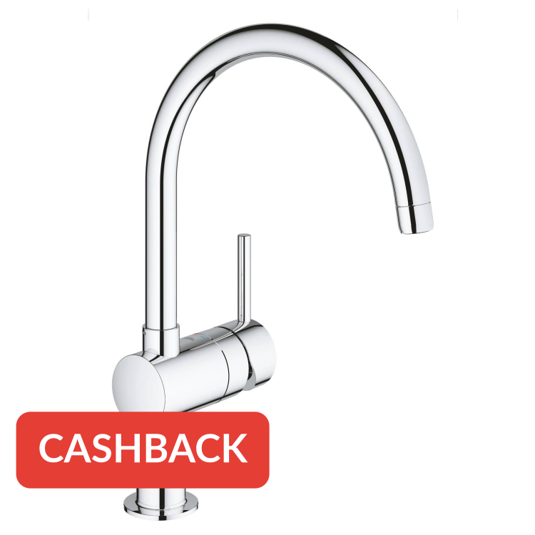 Grohe Minta keukenmengkraan met draaibare C-uitloop chroom