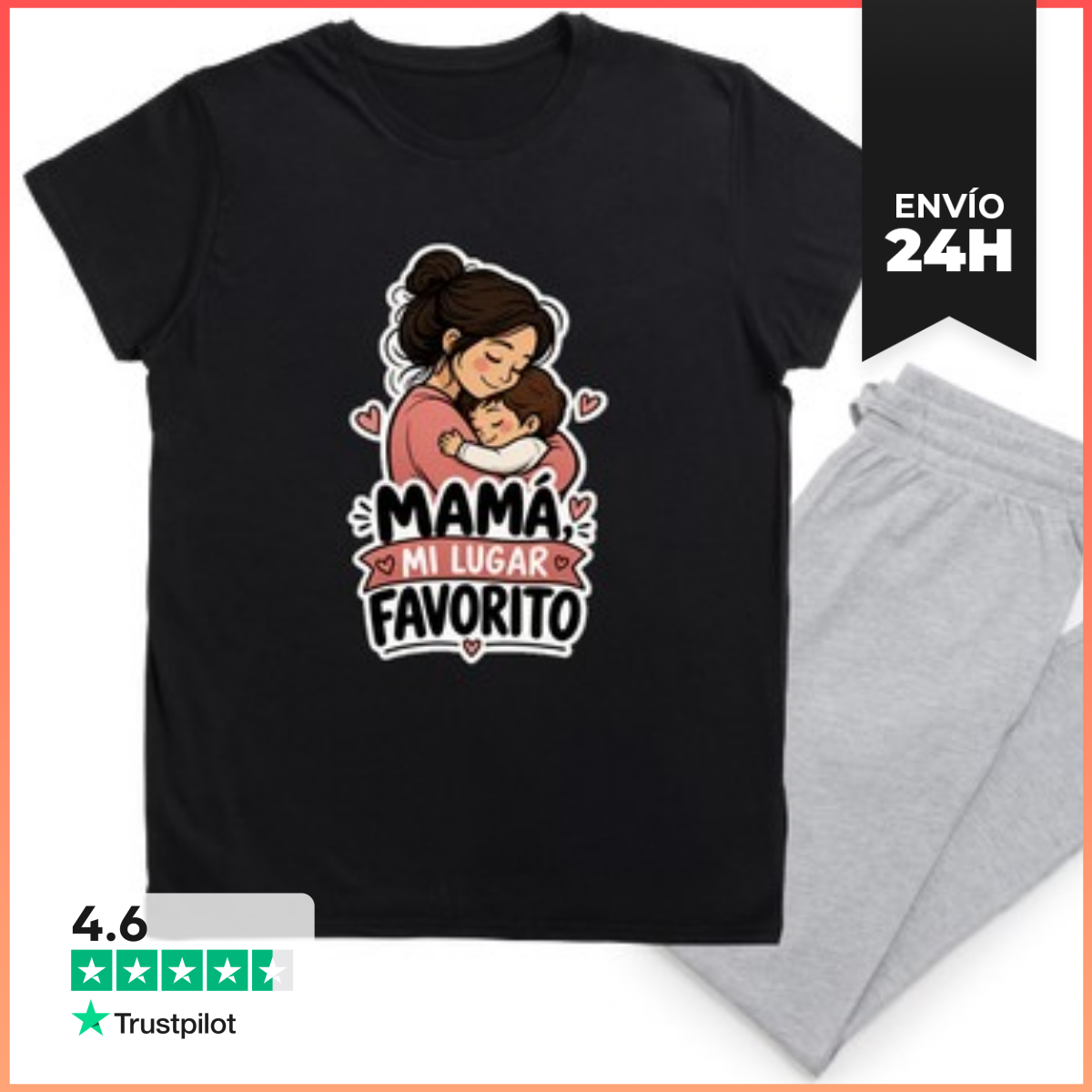 Pijama REGALOS DIA DE LA MADRE CONJUNTO MUJER Mama Mi Lugar